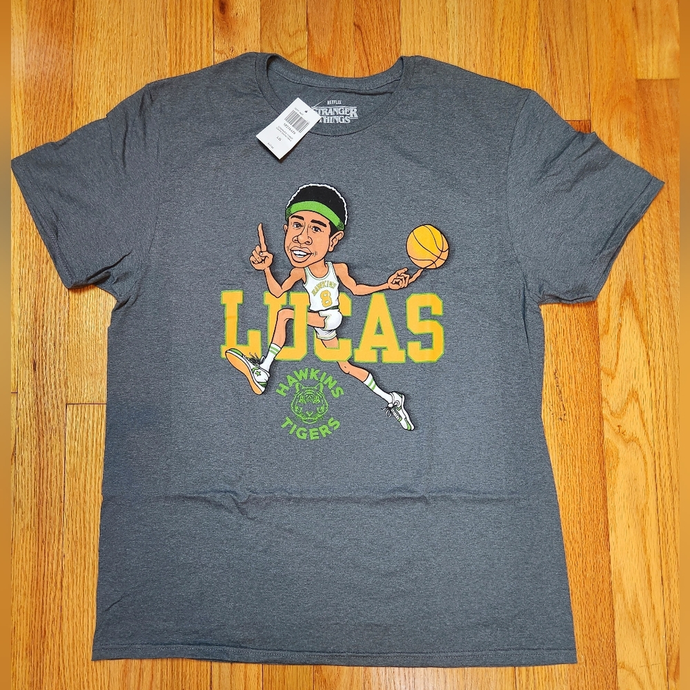 Netflix Stranger Things Lucas Basketball Large T-Shirt